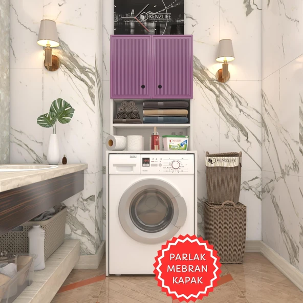 Kenzlife membran çamaşır makinesi dolabı hayzum llabyz inceince 180*66*55 mebran kapak suntalam gövde