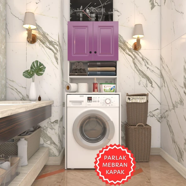 Kenzlife membran çamaşır makinesi dolabı hayzum llabyz çerçeve 180*66*55 mebran kapak suntalam gövde