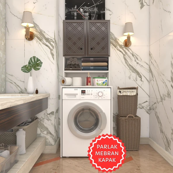 Kenzlife membran çamaşır makinesi dolabı hayzum khvbyz hasır 180*66*55 mebran kapak suntalam gövde