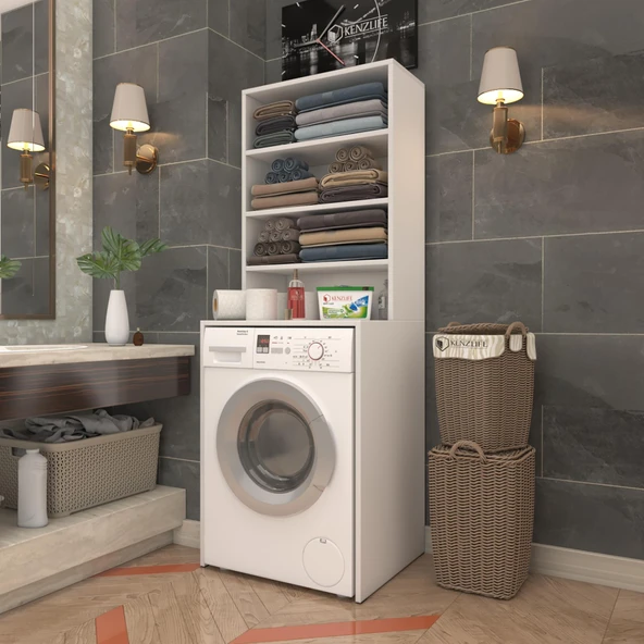 Kenzlife membran çamaşır makinesi dolabı hayzum llabyz hasır 180*66*55 mebran kapak suntalam gövde - Resim 2