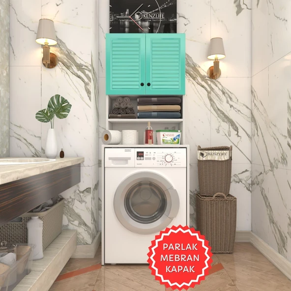 Kenzlife membran çamaşır makinesi dolabı hayzum trkbyz panjur 180*66*55 mebran kapak suntalam gövde