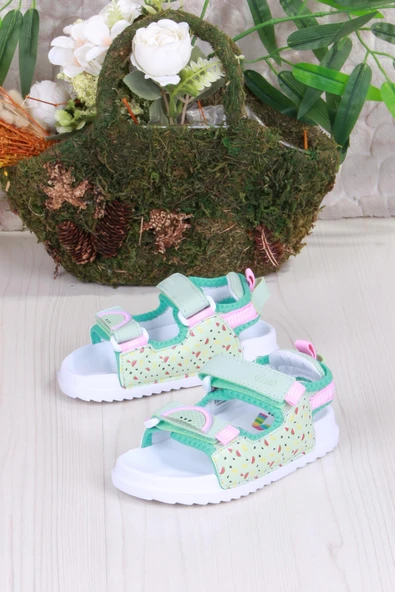 Vicco 332.B25Y.251 Yeşil İnkago Anatomik Kız Çocuk Sandalet - Resim 3