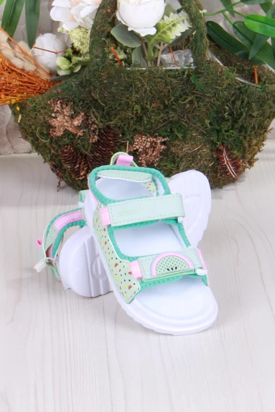 Vicco 332.B25Y.251 Yeşil İnkago Anatomik Kız Çocuk Sandalet - Resim 4