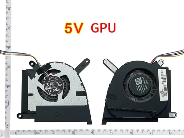 Asus TUF Dash F15 FX517ZC-HN098W uyumlu Notebook Gpu Fanı / Ver.1 R - 5V - 2