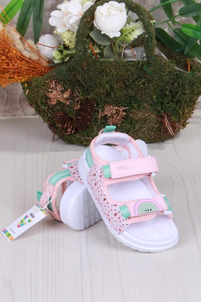 Vicco 332.B25Y.251 Pudra İnkago Anatomik Kız Çocuk Sandalet - Resim 4