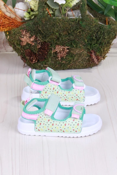 Vicco 332.B25Y.251 Yeşil İnkago Anatomik Kız Çocuk Sandalet - Resim 2