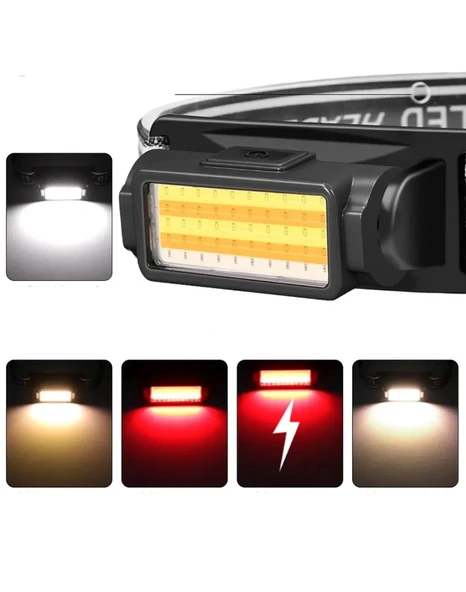 WATTON WT-650 50 COB LED ŞARJLI KAFA LAMBASI - 3