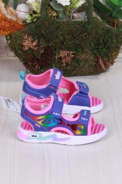 Vicco 332.P25Y.210 Mor But Anatomik Işıklı Kız Çocuk Sandalet - 2