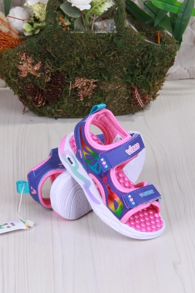 Vicco 332.P25Y.210 Mor But Anatomik Işıklı Kız Çocuk Sandalet - 4