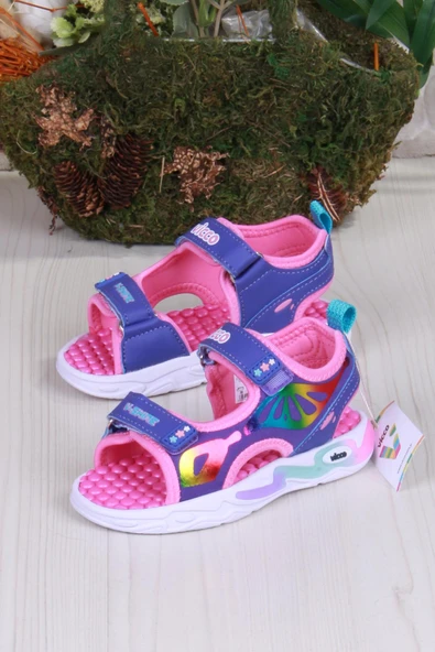 Vicco 332.P25Y.210 Mor But Anatomik Işıklı Kız Çocuk Sandalet - 3