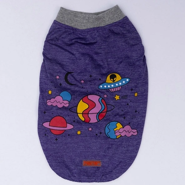 PawStar Mor Space Time T-Shirt Küçük Irk - 4