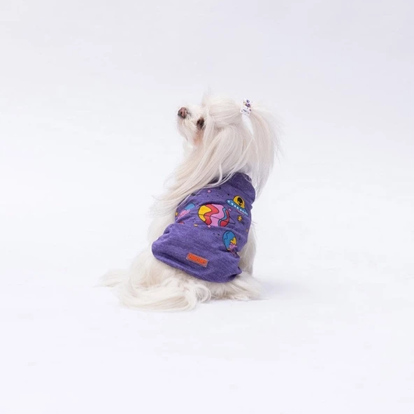PawStar Mor Space Time T-Shirt Küçük Irk - 3