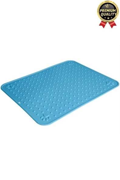 Premium Silinebilir Yıkanabilir Dayanıklı Kedi Köpek Evcil Hayvan Tuvalet Önü Mama Kabı Kum Paspası - 5