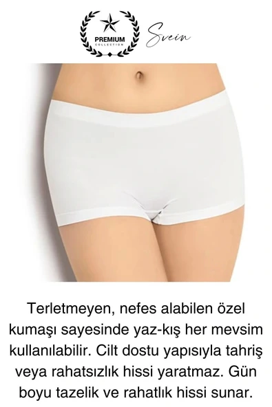 Premium Toparlayıcı Sıkılaştırıcı Kadın Boxer Korse Rahat Dikişsiz Saran Günlük İç Çamaşır - 5