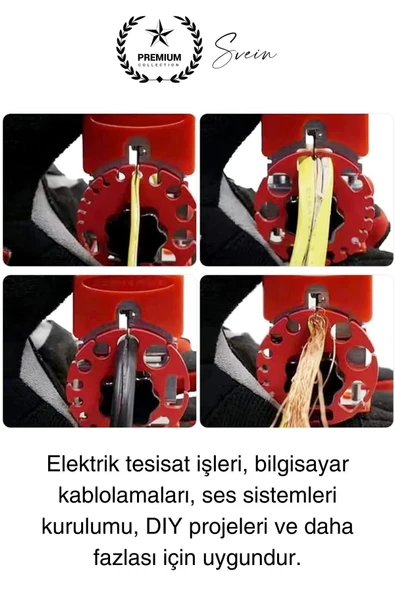 Premium Kompakt Tel Kablo Soyucu Sıyırıcı Cep Boyunda Elde Pratik Döner Koaksiyel Hafif Taşınabilir - 5