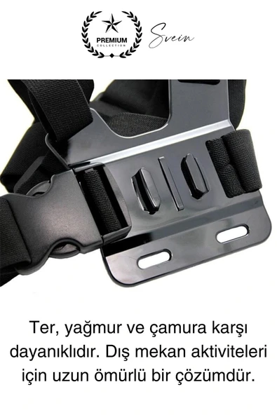 Premium Ayarlanabilir Göğüse Sabitlenen Spor Aksiyon Kamerası Kemeri Video Görüntü Çekim Ekipmanı - 5