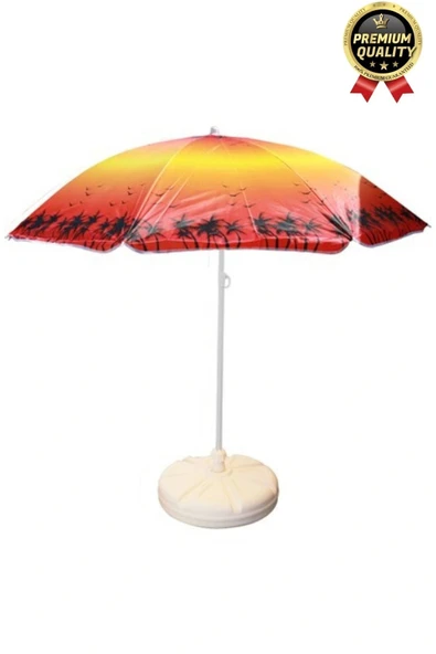 Dayanıklı Katlanabilir Fiber Tel Büyük Boy 170cm Deniz Bahçe Balkon Piknik Kamp Güneş Plaj Şemsiyesi - Resim 3