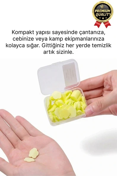 Mini Pratik Taşınabilir Dış Mekan Tuvalet Kullanımı Çeşitli Kokulu Çiçek Desenli Sihirli Cep Sabunu - 3
