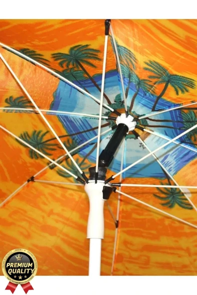 Dayanıklı Katlanabilir Fiber Tel Büyük Boy 170cm Deniz Bahçe Balkon Piknik Kamp Güneş Plaj Şemsiyesi - Resim 5