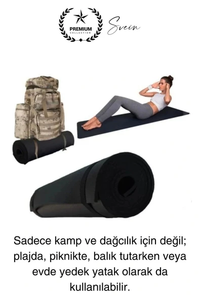 Su Geçirmez 180 cm Çift Taraflı Kaymaz Dağcı Kamp Minderi Taşıma Askılı Rahat Zemin Matı Yatak - 5