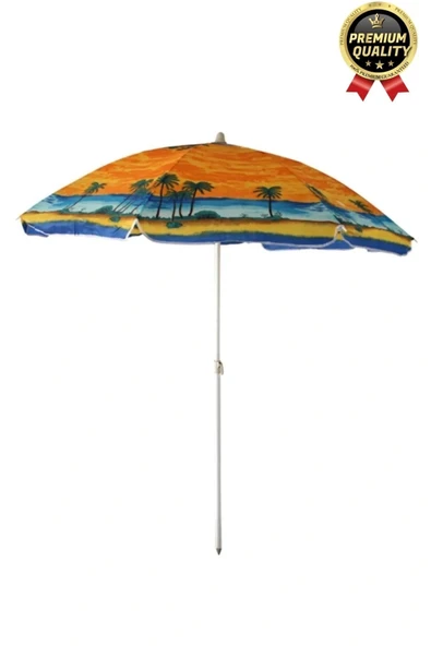 Dayanıklı Katlanabilir Fiber Tel Büyük Boy 170cm Deniz Bahçe Balkon Piknik Kamp Güneş Plaj Şemsiyesi - Resim 3