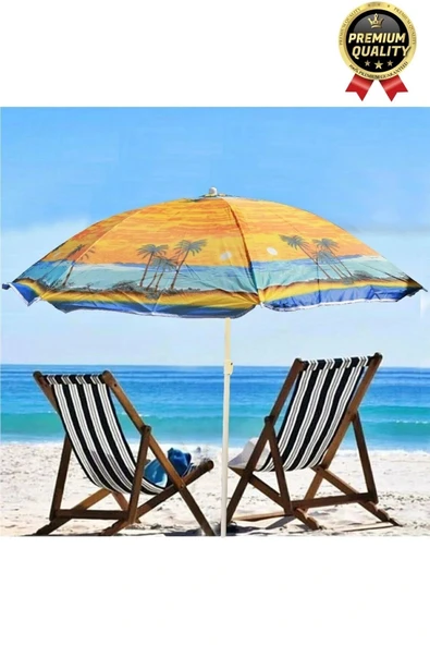 Dayanıklı Katlanabilir Fiber Tel Büyük Boy 170cm Deniz Bahçe Balkon Piknik Kamp Güneş Plaj Şemsiyesi - Resim 4