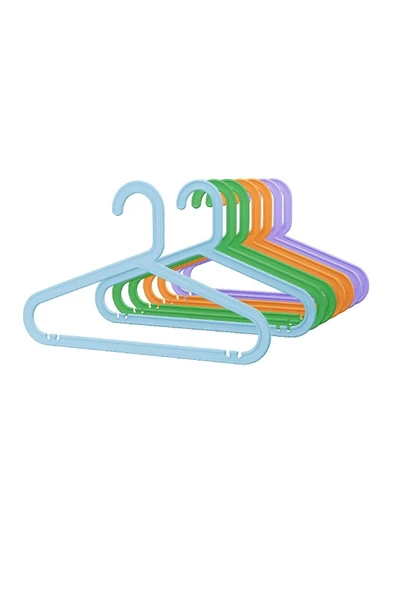 Çocuk Giysi Askısı, Renkli, 16 Adet - Resim 2