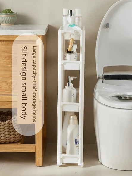 24.5cm Genişliğinde 2 Katlı Hareketli Klozet Boşluk Rafı - Süzgeçli ve Kalınlaştırılmış - Resim 2