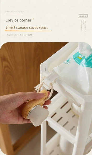 24.5cm Genişliğinde 2 Katlı Hareketli Klozet Boşluk Rafı - Süzgeçli ve Kalınlaştırılmış - Resim 12