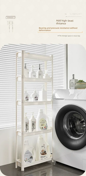 24.5cm Genişliğinde 2 Katlı Hareketli Klozet Boşluk Rafı - Süzgeçli ve Kalınlaştırılmış - Resim 9