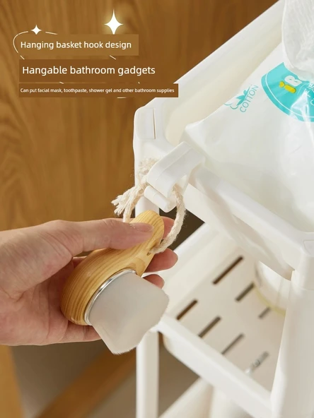 24.5cm Genişliğinde 2 Katlı Hareketli Klozet Boşluk Rafı - Süzgeçli ve Kalınlaştırılmış - Resim 5