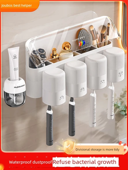 Duvara Monte Diş Fırçası Tutucu Seti - Üç Bardak [Gıda Sınıfı] - Resim 2