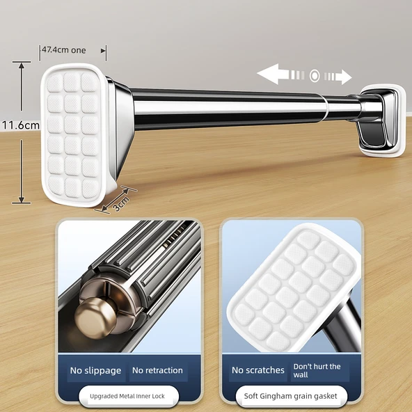 Çelik Banyo Havlu Askısı - Paslanmaz Çelik 2.8~3.5 m [140.00kg]