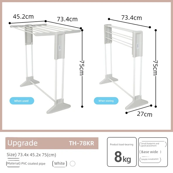 Banyo Havluluk - Çocuk - Geliştirilmiş PVC Kaplı Boru - TH-78KR Beyaz