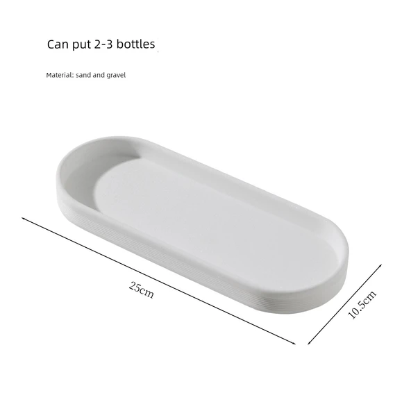 Reçine Banyo Lavabo Tepsisi Organizeri - Beyaz (25x10.5 cm)