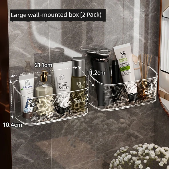 Banyo Saklama Rafı - 2'li Paket Büyük Boy