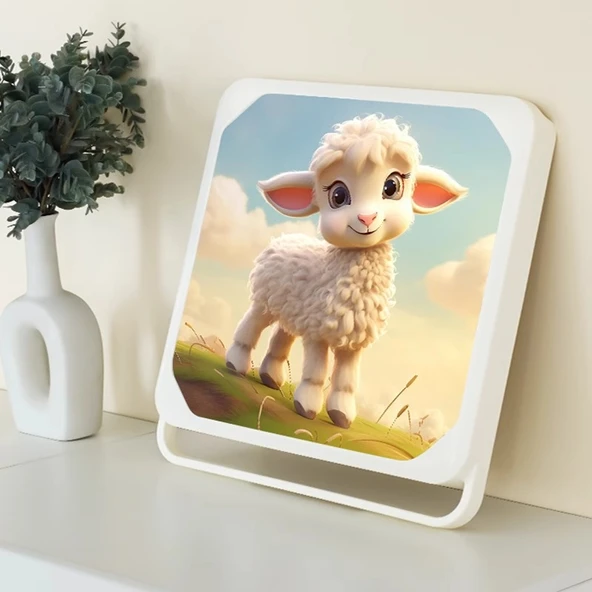 Su Geçirmez Banyo Çamaşır Saklama Torbası - Kristal (Bleat) Beyaz Çerçeve