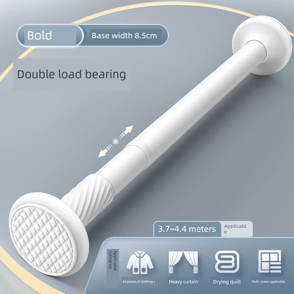 Paslanmaz Çelik Banyo Havluluk - 3.7~4.4 Metre - Beyaz