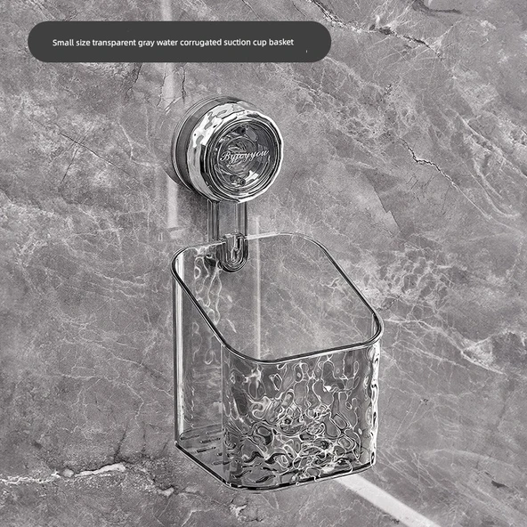 Füme Küçük Dalgalı Vantuzlu Banyo Kutusu