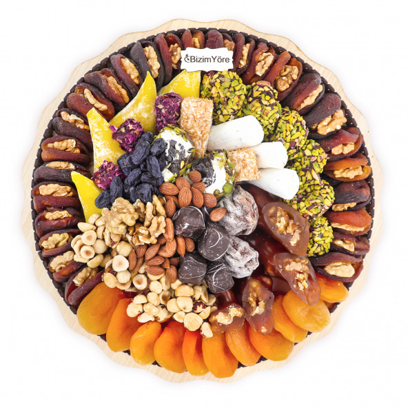 ''Kutlayan'' Hediyelik Kuru Meyve Kayısı Çikolata Tepsisi 2,1 kg No 8