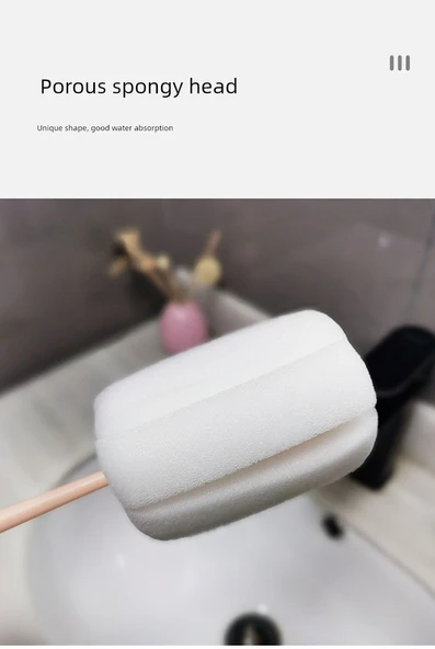 Kalın Uzun Saplı Bardak Fırçası - Pembe (5 Adet) - Resim 9