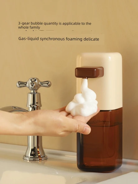 Elektrikli Sabunluk - Kahverengi - Çocukları El Yıkamaya Teşvik Eden - Resim 3