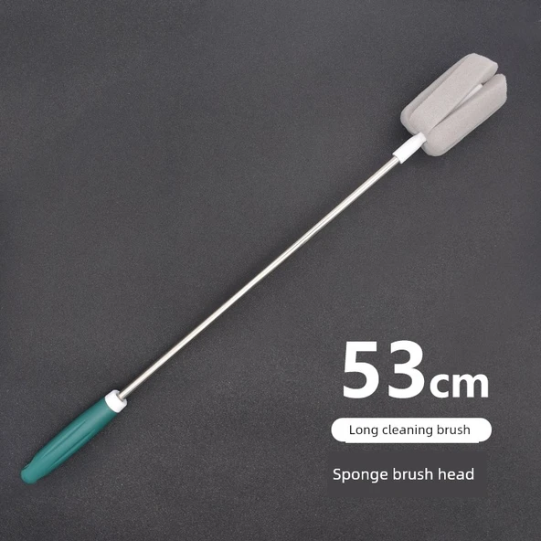 Uzun Saplı Sünger Bardak Fırçası - 53cm Paslanmaz Çelik Saplı