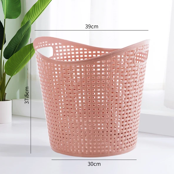 Plastik Çamaşır Sepeti - Pembe