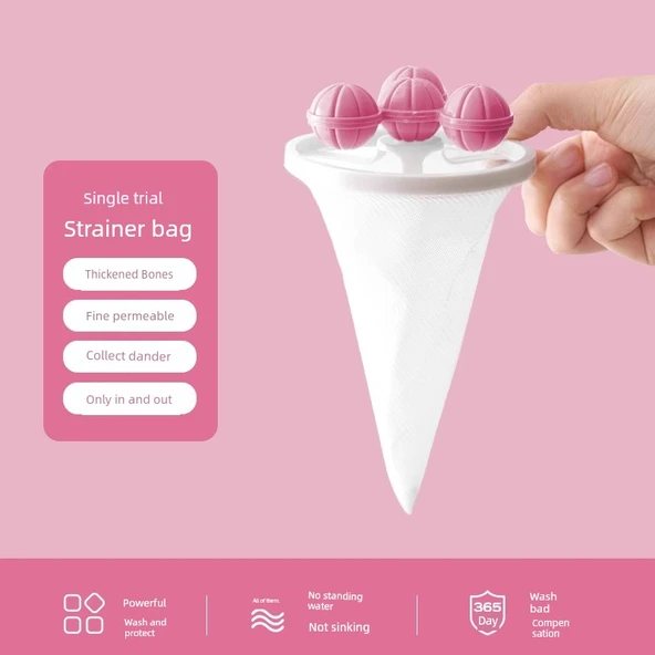 Çamaşır Makinesi Filtre Ağı - Pembe - 1 Adet