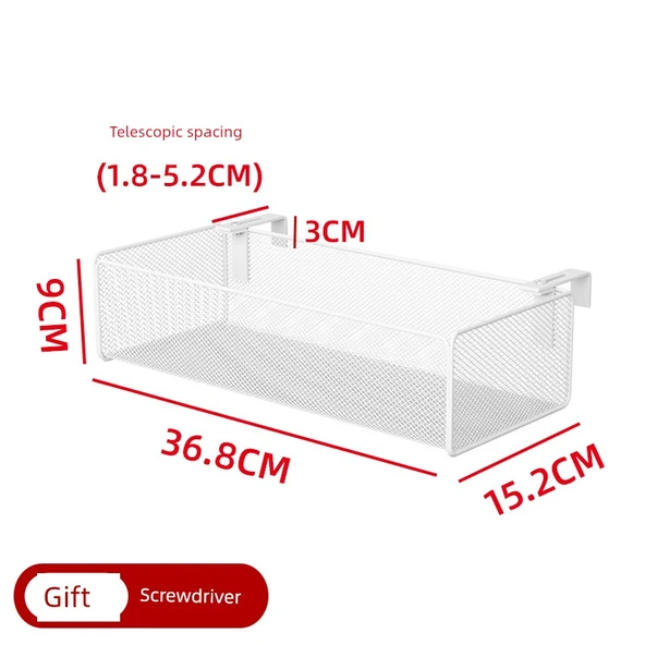 Balkon Asma File Sepet Organizer - Beyaz Uzun