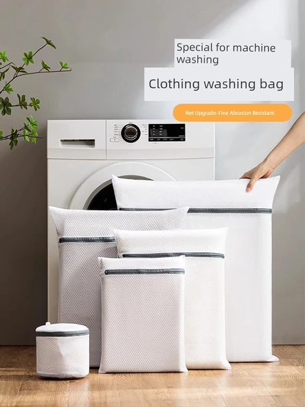 Çamaşır Yıkama Torbası Aile Seti - 6 Parça (Dış Giyim, 2 Kazak, Gömlek, Mont, İç Giyim) - Resim 2