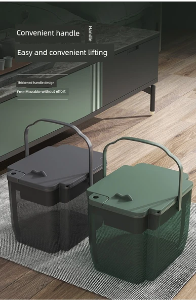 Çay Tozu Ayırma ve Filtreleme Kovası - 6.5 Litre - Yıldız Gri (3'lü Set) - Resim 12