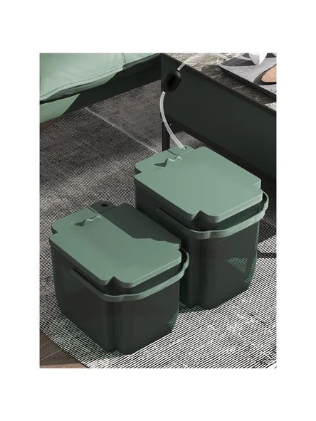 Çay Tozu Ayırma ve Filtreleme Kovası - 6.5 Litre - Mürekkep Yeşili (3'lü Set)