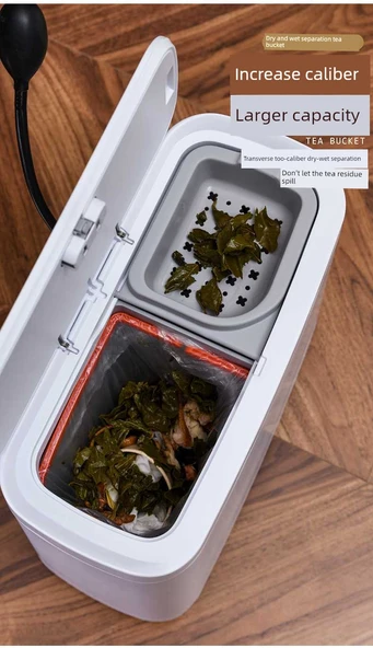 Çay Kovası 12L Beyaz Tek Tuş Yaylı Kapaklı Kuru Islak Ayrıştırmalı Boru Bilye Dirsek - Resim 11